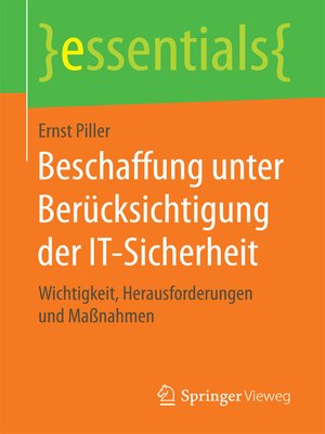 cover image of Beschaffung unter Berücksichtigung der IT-Sicherheit